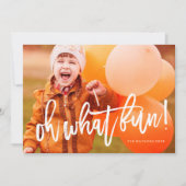 Oh wat een leuke fotokaart Geweldige wit script Feestdagenkaart (Voorkant)