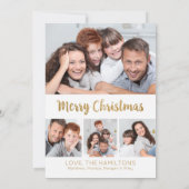 Oh wat een leuke gouden script kerstfotokaart (Achterkant)