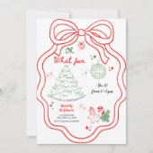 Oh wat een leuke grillige hand getrokken kerstfees kaart (Voorkant)