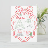 Oh wat een leuke grillige hand getrokken kerstfees kaart (Staand voorkant)