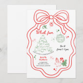 Oh wat een leuke grillige hand getrokken kerstfees kaart (Voorkant / Achterkant)