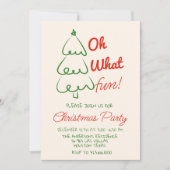 Oh wat een leuke hand getrokken groene kerstboom p kaart (Voorkant)