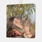 Oh wat een leuke huisdier kerst keramisch ornament (Links)