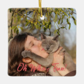 Oh wat een leuke huisdier kerst keramisch ornament (Voorkant)