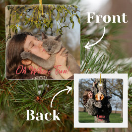 Oh wat een leuke huisdier kerst keramisch ornament