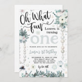 Oh wat een leuke kerst 1e verjaardag uitnodiging (Voorkant / Achterkant)