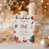 Oh wat een leuke kerst 1e verjaardag uitnodiging