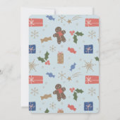 Oh wat een leuke kerst blauwe slee 1e verjaardag kaart (Achterkant)