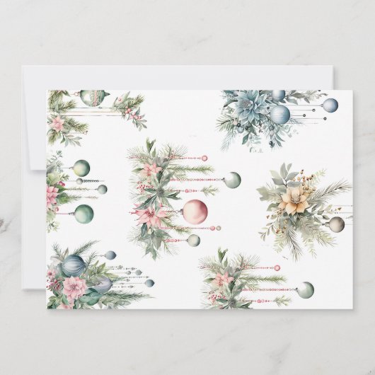 Oh wat een leuke kerst bloemen verjaardag foto kaart (Achterkant)