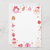 Oh wat een leuke kerst eerste verjaardag uitnodigi kaart (Achterkant)