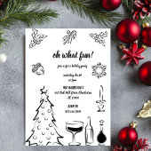 Oh wat een leuke kerst, handgetekende kerst kaart