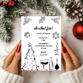 Oh wat een leuke kerst, handgetekende kerst kaart