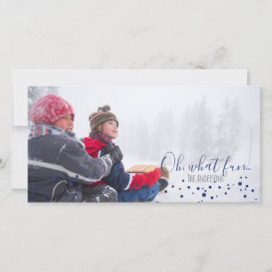 Oh, wat een leuke kerst of Chanoeka fotokaart Feestdagenkaart