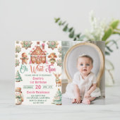 Oh wat een leuke kerst peperkoek koekjes verjaarda kaart (Staand voorkant)