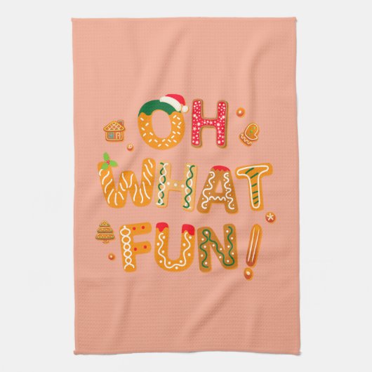 Oh Wat een leuke kerst peperkoekjes Theedoek (Verticaal)
