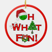 Oh wat een leuke kerst pickleball keramisch ornament (Achterkant)