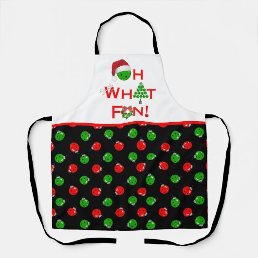 Oh wat een leuke kerst pickleball Ornamenten Schort (Voorkant)