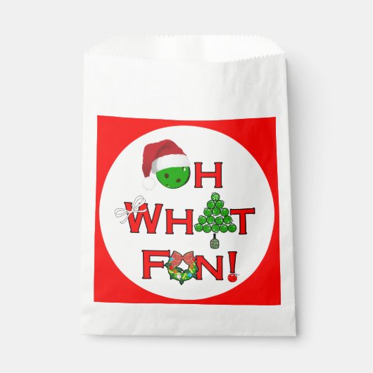 Oh wat een leuke kerst pickleball x-mas party guns bedankzakje (Voorkant)