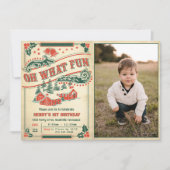 Oh wat een leuke kerst retro  verjaardagsfoto kaart (Voorkant)