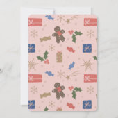 Oh wat een leuke kerst roze slee 1e verjaardag kaart (Achterkant)