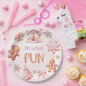 Oh wat een leuke kerst roze verjaardagskoekjes papieren bordje (Feest)