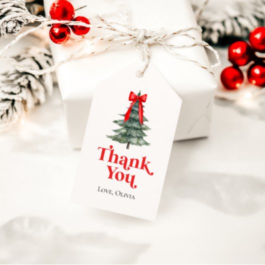 Oh wat een leuke kerstboom 1e verjaardag cadeaulabel