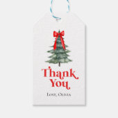 Oh wat een leuke kerstboom 1e verjaardag cadeaulabel (Voorkant)