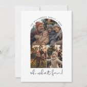 Oh wat een leuke kerstfamilie groetjes boog foto feestdagenkaart (Voorkant)