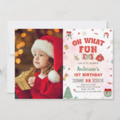 Oh wat een leuke kerstfeestfoto kaart (Voorkant)