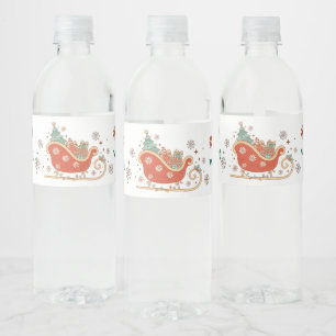 Oh wat een leuke kerstfeestje waterfles etiket