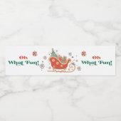 Oh wat een leuke kerstfeestje waterfles waterfles etiket (Enkel label)