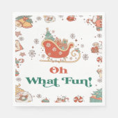 Oh wat een leuke kerstfeestjes servetten (Voorkant)
