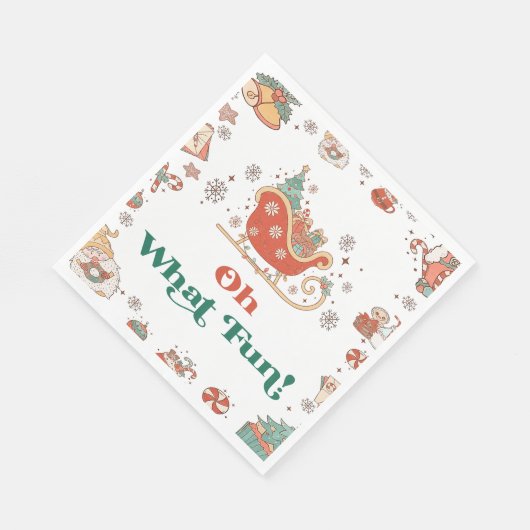 Oh wat een leuke kerstfeestjes servetten (Hoek)