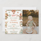 Oh wat een leuke kerstkoekjes 1e verjaardag foto kaart (Voorkant)