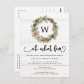 Oh wat een leuke kerstkrans houten kerstfeest briefkaart (Voorkant / Achterkant)