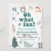 Oh wat een leuke kerstman eerste verjaardag kaart (Voorkant)