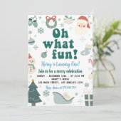 Oh wat een leuke kerstman eerste verjaardag kaart (Staand voorkant)