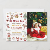 Oh wat een leuke kerstman verjaardag foto kaart (Voorkant)