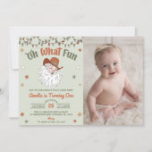 Oh wat een leuke kerstman verjaardag foto kaart (Voorkant)