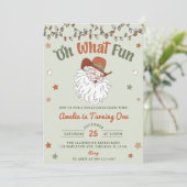 Oh wat een leuke kerstman verjaardag kaart (Staand voorkant)