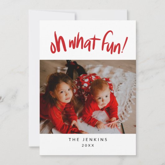 Oh wat een leuke kerstvakantie foto kaart (Voorkant)