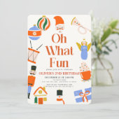 Oh wat een leuke kerstvakantie Kind jarig Kaart (Staand voorkant)