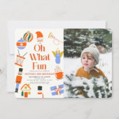 Oh wat een leuke kerstvakantie Kind jarig Kaart (Voorkant)