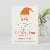 Oh wat een leuke kerstvakantie Santa 1e verjaardag Kaart (Staand voorkant)