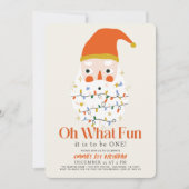 Oh wat een leuke kerstvakantie Santa 1e verjaardag Kaart (Voorkant)