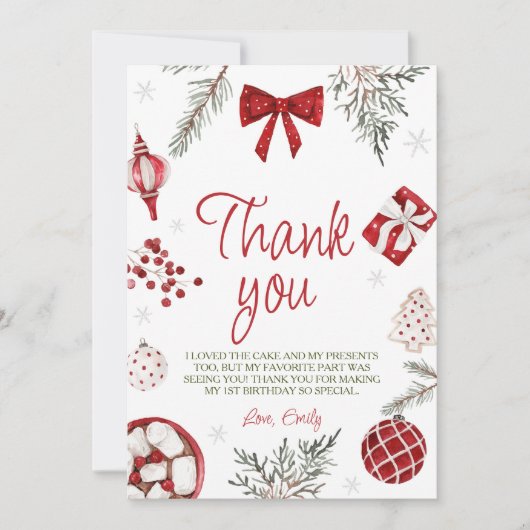 Oh wat een leuke kerstverjaardag, dank je wel kaar kaart (Voorkant)