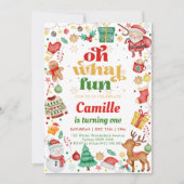 Oh wat een leuke kerstverjaardag kaart (Voorkant)