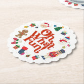 Oh wat een leuke kerstverjaardag kartonnen onderzetters (Gekanteld)