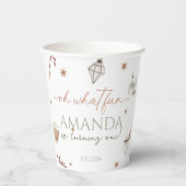 Oh wat een leuke kerstverjaardag papieren bekers (Voorkant)