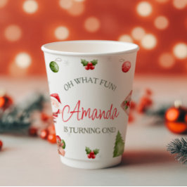 Oh wat een leuke kerstverjaardag papieren bekers